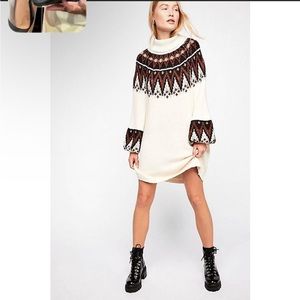 Free People New Scotland Oversized Sweater Dress - x-small - Rare
